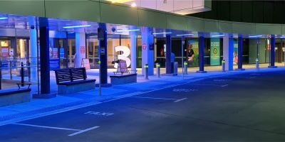 Lighting up the Royal Adelaide Hospital for National Police Remembrance Day